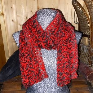 Gorgeous Black, Grey & Crimson Scarf